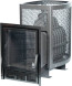 Печь банная чугунная Сибирь-22 ПРО. Панорамная дверца (сетка)